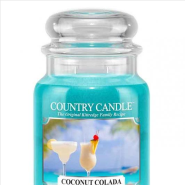  Country Candle - Coconut Colada - Duży słoik (652g) 2 knoty Świeca zapachowa